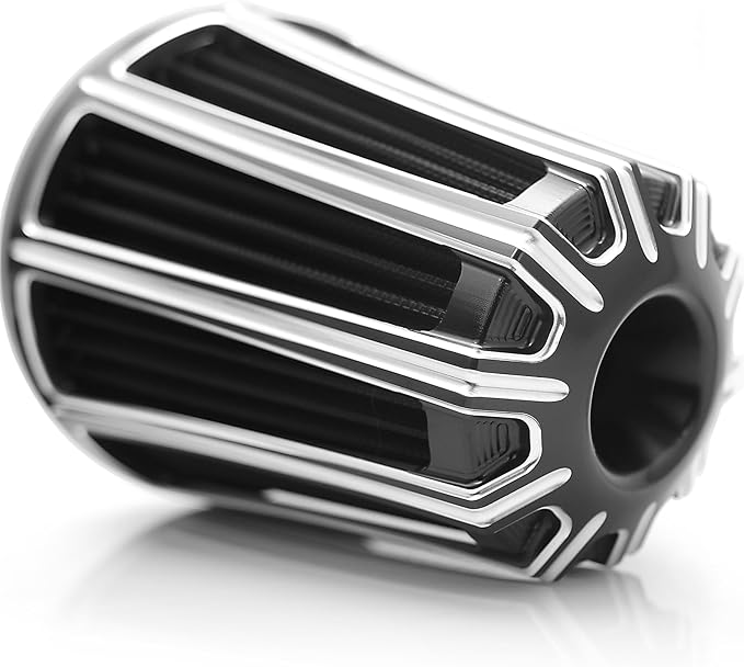 Big Sucker cone Air filter intake for harley air Cleaner Sportster Softail fatboy heritage dyna touring street road king Glide (Gauge style -Black, Type C : Touring 08-16, Softail 16-17)