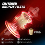 EVIL ENERGY 10AN Billet Inline Fuel Filter 30 Micron Aluminum Black for Car EFI & Carb Fuel Systems, Motorcycle and Boats