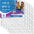 AIRX FILTERS WICKED CLEAN AIR. 24x24x2 Air Filter MERV 13 Electrostatic Pleated Air Conditioner Filter 6 Pack HVAC AC Furnace Filters