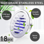 Zonon 18 Pcs Stainless Steel Soffit Vents 4 Inch Round Dryer Vent Cover with Mesh Screen for Home Outdoor Bathroom Wall Ceiling Outside Exterior Exhaust (Silver)