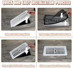 4"x10" Floor Register Trap Covers Screen Air Vent Filters for Home Floor Register Trap Floor Air Vent Screen Covers - 5 Pack