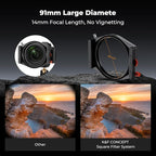 K&F CONCEPT X PRO Square Filter Holder System Kit (Filter Holder + 95mm Circular Polarizer + Square ND1000 Filter + ND8 + ND64 + 4 Filter Adapter Rings) for Camera Lens with36 Multi-Coated