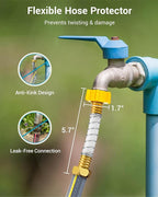 AQUACREST Garden Hose Water Filter for Plants, Greatly Reduces Chlorine, Odor, Improve Plants Health, Ideal for Organic Gardening, Farming and Pets, with Hose Protector
