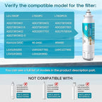 ICEPURE Alkaline ADQ73613401 Refrigerator Water Filter Replacement for LG LT800P, LT800PC, ADQ75795104, ADQ736134, ADQ73613402 Kenmore 9490 46-9490 LSXS26326S LSXS26366S LMXS30776S, Enhances PH, 4Pack