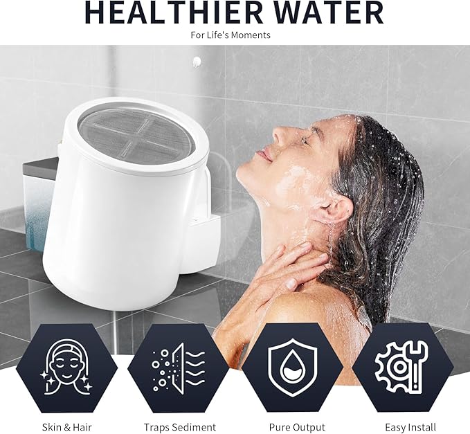 Replacement Filter Cartridge Compatible with Eskiin Shower Head - for Hard Water, Chlorine Removal (4 Packs)