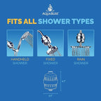 AquaBliss High Output Universal Shower Filter with Replaceable Multi-Stage Filter Cartridge – Transform Itching, Eczema & Acne into Glowing Hair, Nails & Skin Fast - Chrome (SF220) (Pack of 2)