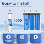 ICEPURE 5 Micron 20" x 4.5" Whole House Sediment and Carbon Water Filter Replacement Cartridge for AP810-2, SP-DD-5005-20BB, DGD-5005-20, FPMB5-20, P5-20BB, FP25B, SDG-45-2005, CMMF0520-45W1, 2PACK