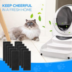 0.6’’ Carbon Filters Compatible with Litter-Robot 3, Activated Carbon Litter Box Filter Compatible with Litter-Robot 3 Self Cleaning Cat Litter Box Filters, Accessories Replacement 8 Pack