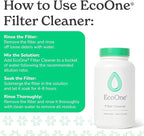 ecoone Filter Cleaner All-Natural Spa & Hot Tub Filter Cleaner | Foam-Free, Chlorine-Free, & Phosphate-Free Spa Filter Cleaner | Prolongs Filter Life and Leaves No Residue, 8 Oz