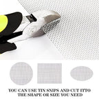 Wire Mesh Stainless Steel Woven Wire Mesh Screen 6 Mesh 300X 210mm Air Vent Metal Mesh for DIY Projects, Vent, Cage, Garden, Window Screen, Filter Mesh 4 Pack, silver, SY6MTSWUS