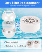 Bathtub Filter Universal Replacement Cartridge,9 Stage Bath Faucet Water Filter Cartridge HardWater Softener Tub to Remove Lead,Chlorine and Fluoride,BPA Free Showerhead Filter Purify Bathwater