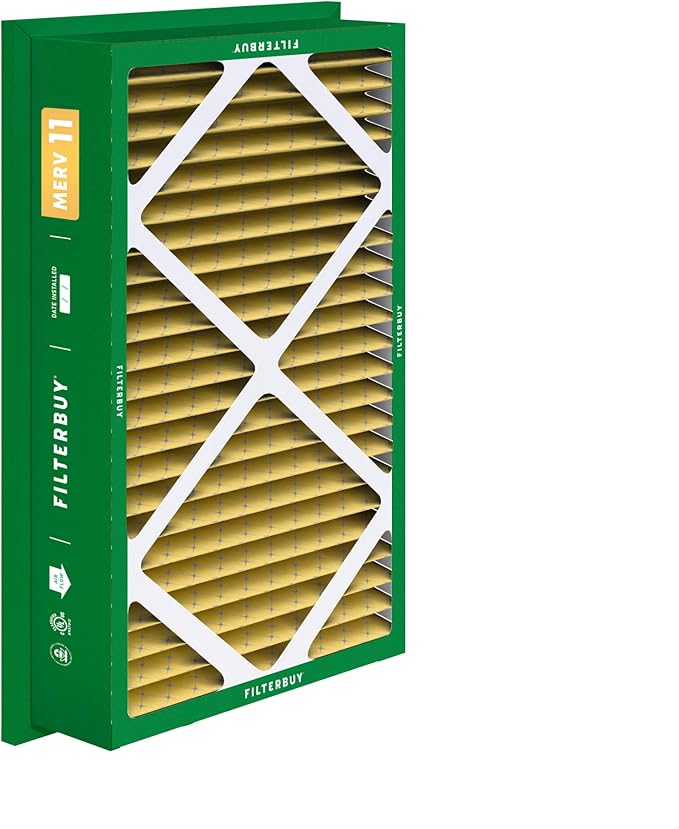 Filterbuy 20x30x5 Air Filter MERV 11 Superior Pet & Allergy Defense (2-Pack), Electrostatic Pleated HVAC AC Furnace Filters Replacement for Honeywell Return Grille (Actual Size: 18.38 x 28.63 x 3.69)
