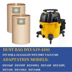 Pack14 DXVA19-4101 Vacuum Bags for DEWALT 6 to10 Gallon Shop Vac - Dust Collection Bags with Filter for DXV06P DXV09P DXV10P & Vacmaster VHBM,Replacement Parts BM08 Accessories Kit