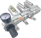 1/2" NPT HEAVY DUTY Industrial Grade 4 Stages Filter Coalescing Desiccant Dryer Regulator System For Compressed Air Lines, Metal Bowls, Great For Paint Spray And Plasma Cutter (AUTO DRAIN)