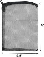 AQUANEAT 10pcs Aquarium Filter Media Bags, Fish Tank Coarse Mesh Bags with Plastic Zipper for Activated Carbon(5.5" x 8")