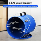 8 Gal Fryer Grease Bucket, Steel Oil Disposal Container with Rust-Proof Coating, Safety Lid & Lock Clips & Filter Bag for Cooking Grease Storage & Transport,Blue