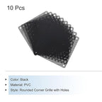 MECCANIXITY 10PCS PC Dust Filter, 120mmx120mm PVC Computer Case Cooler Dustproof Mesh Cover Fan Grills for Computer Chassis Speaker, Black