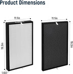 AD5000 Replacement Filter Compatible with Air Doctor 5000 Air Purifier – Includes 2 Main Filters and 2 Activated Carbon Filters(Not Compatible with 5500 Series)