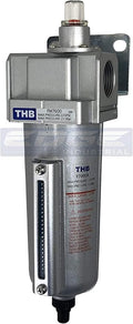 Heavy Duty Industrial Grade COALESCING Filter with 0.01u Micron Element, Metal Bowl, REMOVES 99.98% Moisture, Vapor and Oil from Compressed AIR Lines, AUTO Drain (1/2" NPT, 5oz)
