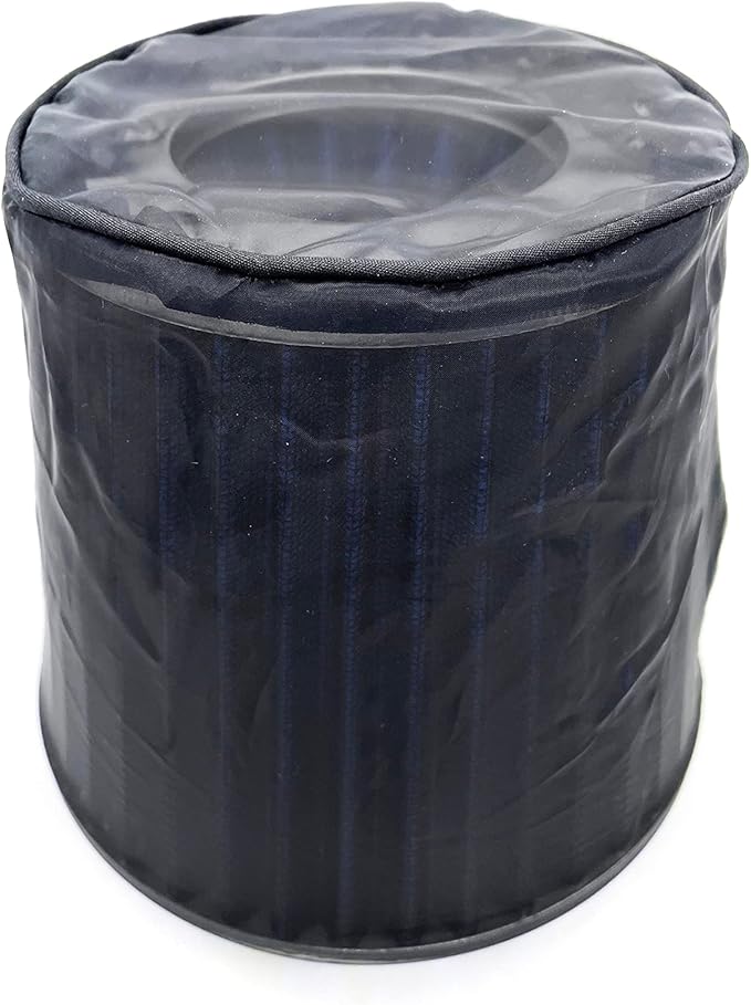 Black Cold Air Intake Cone Replacement Performance Washable Clamp-on Dry Filter with Sock Protective Cover Mesh Dustproof Bag (3.5")