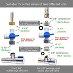 NSF 3/8" inch Water Line Tubing and Push to Connect Fittings for Reverse Osmosis Water Filter RO fittings (Feed water adapter Kits), 11 pcs connetors+30 feet 3/8" O.D. (9.5mm) water tubing.
