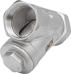 UNOX 1 1/4" Y-Type Stainless Steel Industrial Strainer - AISI 304 - Water Oil Filter for Plumbing Tools & HVAC Systems, Heavy-Duty Pipeline Protection, PN6/PN10 Rated