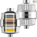 Cobbe HD HEAVY DUTY High Output Shower Filter 2 Pack – 99% REMOVAL Shower Head Filter for Hard Water, Heavy Metals, Chlorine and Harmful Substance, Improve your skin and hair - Chrome