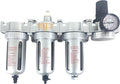 1/4" NPT MID FLOW 4 Stages Filter Coalescing Desiccant Dryer Regulator System For Compressed Air Lines, Poly Bowls, Great For Paint Spray And Plasma Cutter (AUTO DRAIN)