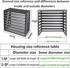 Aluminum Outdoor Condenser Protective Cover, freestanding Enclosure to Cover Garbage Or Ac Units, beautiful and durable appearance, suitable for gardens, balconies, walls, courtyards ( Color : THREE-B