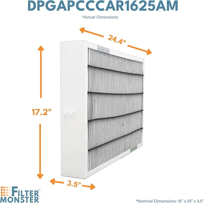 Filter-Monster - MERV 15 Replacement Air Filter Compatible with Bryant/Carrier GAPAAXCC1625 Infinity 16" x 25" Air Purifier - Compatible with Select Air Purifiers