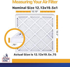 Filter King 12.13x19.5x1 Air Filter | 4-PACK | MERV 13 HVAC Pleated A/C Furnace Filters | MADE IN USA | Actual Size: 12.13 x 19.5 x .75"