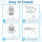 3 Pack H7126 Replacement Filter for GoveeLife H7126 Mini Air Purifier,3-in-1 H7126-RF H13 True HEPA Filter with Activated Carbon and 6 pcs Aroma Pads