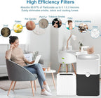 211+Replacement Filter Compatible with Blueair Blue Pure 211+ Air Puri-Fier, 2 in 1 Filtration of Particle Dust Pet Dander Filter&Smoke Odor Activated Carbon Filter for Home Bedroom, White, 2 Pack