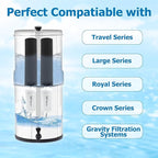 Fluoride Water Filter, Replacement for Berkey® PF-2® Elements, Berkey® Gravity Filtration System, including Big, Travel, Royal, Imperial and Crown Series, Natural filter material, Pack of 4