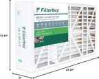 Filterbuy 16x28x6 Air Filter MERV 13 Optimal Smoke & Allergy Defense (1-Pack), Pleated HVAC AC Furnace Filters for AprilAire Space-Gard 401, 2400, & Lennox (Actual Size: 15.50 x 26.88 x 6.00)