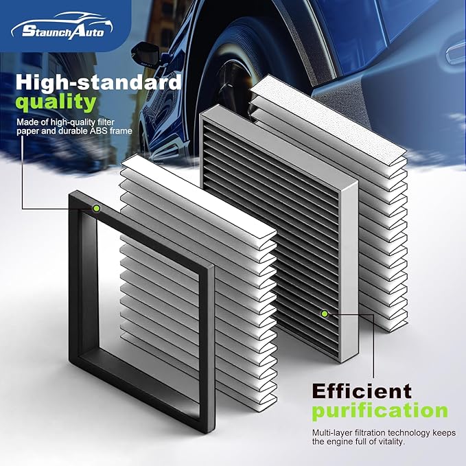 Engine & Cabin Air Filter for Honda Accord 2018-2022 Air filter for Car Replacement CF10134 CA12290 Automotive Accessories-2 Pack
