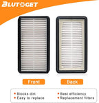1008 Vacuum Filters 2 + 2 Pack by Blutoget-Fit for Bissell 1008 CleanView Upright 9595A 1819 1822 1825 1831 1330 1332- Compare to Part 2032663 1601502(2 Pre-Motor Foam & 2 Post-Motor Filters 1 brush)