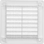 Vent Systems 4'' x 4'' Inch White Soffit Vent Cover - Pack of 100 - Flat Square Air Vent Louver - Grille Cover - Built-in Insect Screen - HVAC Vents for Bathroom, Home Office, Kitchen 4x4 Inch