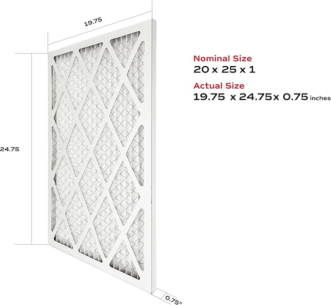 True Blue 20x25x1 MERV 11 Allergen Air Filter (4-Pack) | Electrostatic Pleated HVAC Furnace Air Filter | Replacement Filter for Home Use | Made in USA