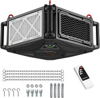 Abestorm 270 Degree Intake Air Filtration System, 780 CFM Workshop Hanging Dust Collector with Remote Control, Ceiling Mounted for Woodworking Shops and Garage, 2-speed Adjustment, DecDust 780