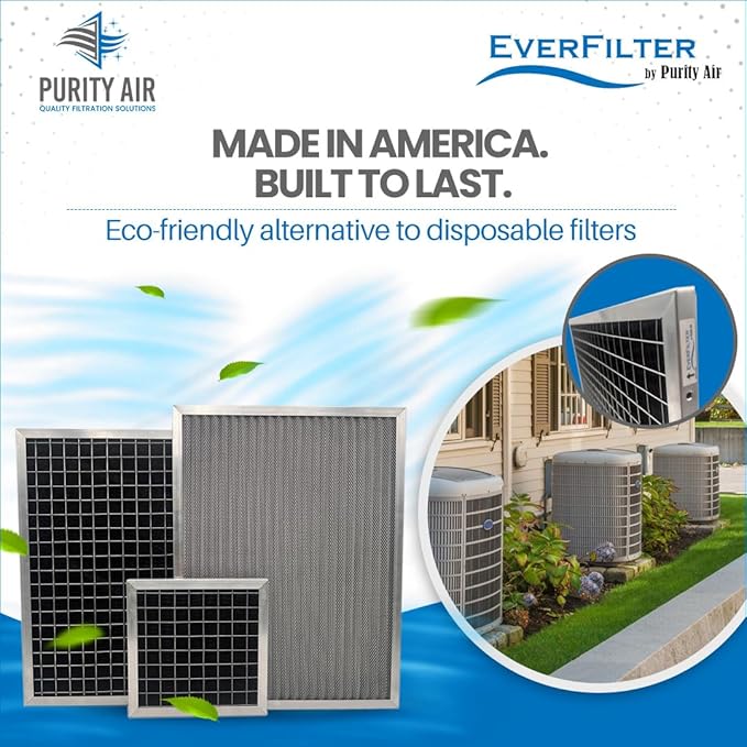 10x14 Electro-static Air Filter (1-Ct) AC Furnace Filter, Reusable & Washable 4-Stage Electrostatic Filter for Residential and Commerical HVAC (Actual Size:9.75 x 13.75 x 0.75 Inches)