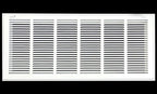 HVAC Premium 32 x 6 Duct Opening Steel Return Air Filter Grille, for 1-inch Filter, Removable Door, Flat Stamped HVAC Vent Cover Grille, Outer Dimensions 34.5 x 8.5