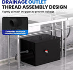 20.3 GPM Under Sink Grease Trap with Filter Baskets, 50 LBS Commercial Grease Trap, 27.5x19.3x19.7 in, 3-Layer Steel Grease Interceptor for Kitchen, Restaurant, Food Processing