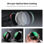 K&F CONCEPT 58mm Ultra-Low Reflectivity Putter Variable ND Filter ND2-ND400 (1-9 Stops) 28 Multi-Layer Coatings AGC Glass Adjustable Neutral Density Camera Lens Filter (Nano-X Series)