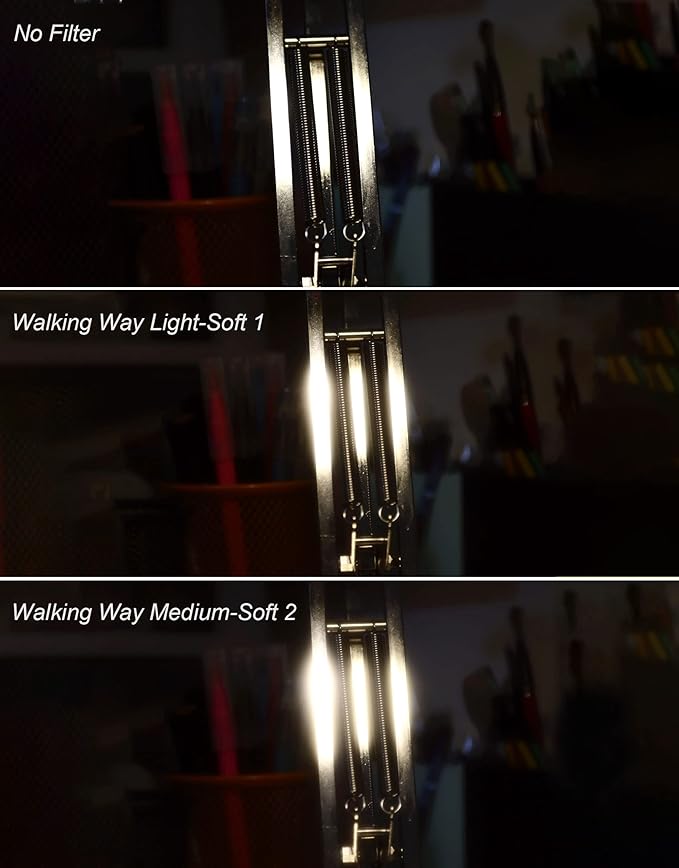 WalkingWay 37mm White Mist Diffusion Filter Subtle Soft Focus Filter Dreamy Fog Effect Circular Lens Filter Softening Diffuser for Digital DSLR Camera (Light-Soft 1, 37MM)