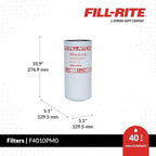 Fill-Rite F4010PM0 1" 40 GPM (151 LPM) 10 Micron Particulate Spin-On Fuel Filter