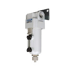 PneumaticPlus SAFM300-N03B-MEP Compressed Air Coalescing Filter, 0.1 Micron, 3/8" NPT - Metal Bowl, Manual Drain, Bracket
