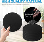 6 Pack Compost Filters for Countertop Bin, 6.7 Inch Charcoal Filters for Compost Bucket Bin, Home Kitchen Compost Bin Pail Filter Relpacement Refill Set