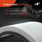 A-Premium 14"x3" Round Universal Air Cleaner Filter Assembly - Compatible with Chevrolet Chevy GMC Ford Models- Fit For 5-1/8" carburetor neck, Chrome Red