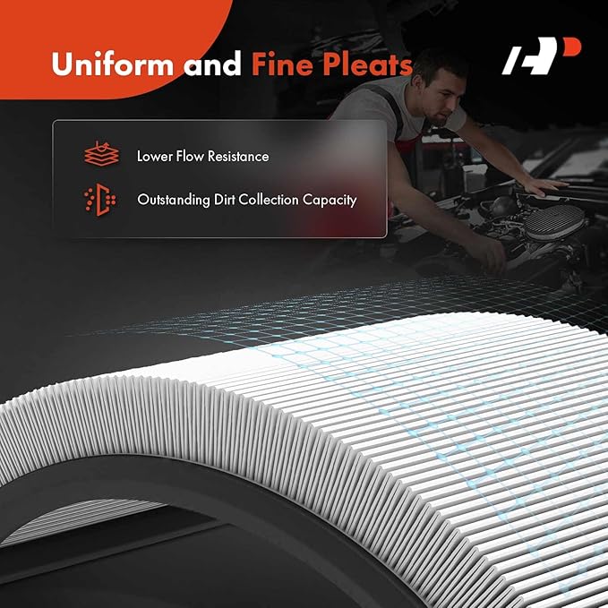 A-Premium Universal Air Cleaner Filter Assembly - 14"x3", Round Chrome, with Recessed Style Base Air Cleaner